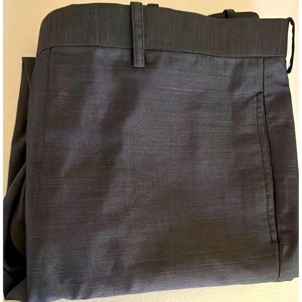 I.N.C. Men's Gray Slim Fit Twill Dress Pants 34W 30L Flat Front